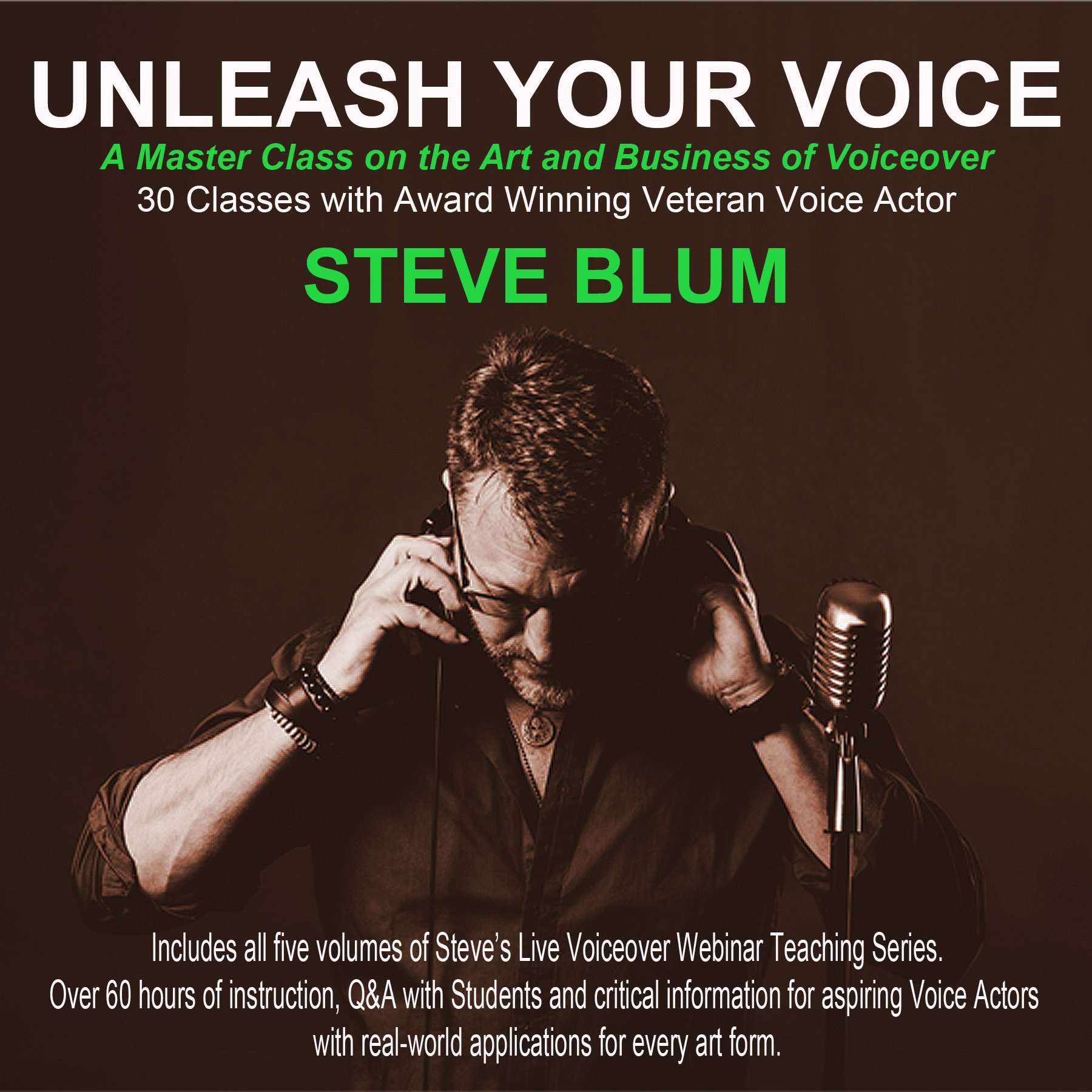 Unleash you voice a master class on the businsiness of voice over by Steve Blum