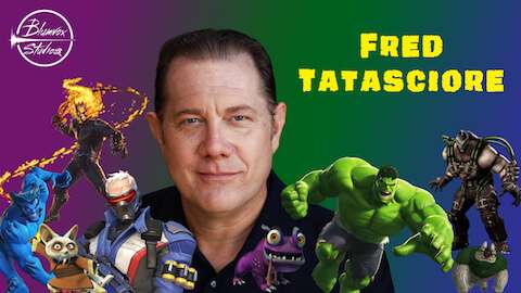 Banner image of voice actor Fred Tatasciore with popular characters
